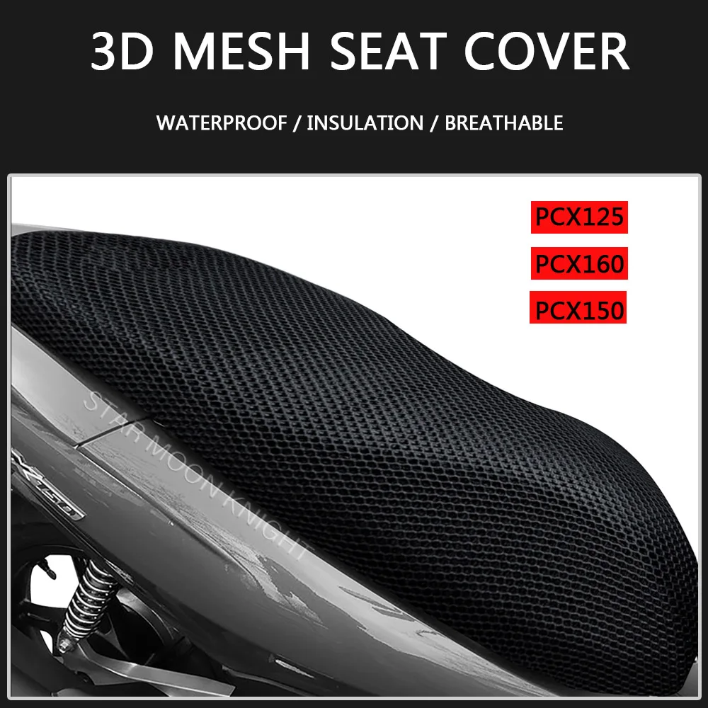

Motorcycle Anti-Slip 3D Mesh Fabric Seat Cover Breathable Waterproof Cushion For Honda PCX125 PCX150 PCX160 PCX 125 Accessories