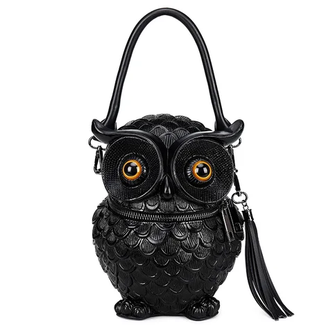 Сумки JIEROTYX в готическом стиле для женщин, брендовые роскошные сумки через плечо с изображением животных, совы, индивидуальные дамские сумочки ручной работы