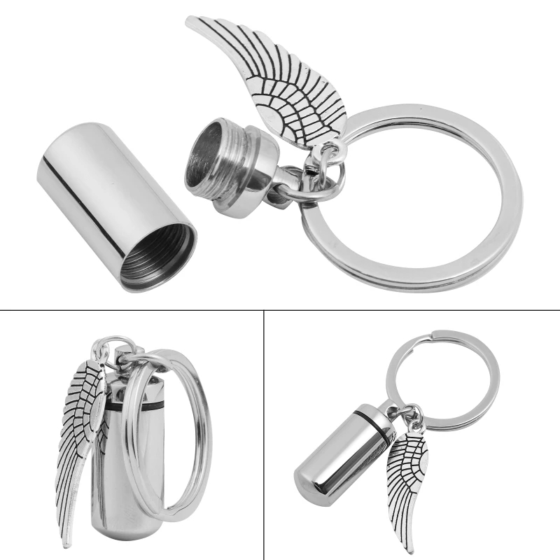 

Брелок для ключей M2EA, памятный сувенир с ангельским крылом, из нержавеющей стали