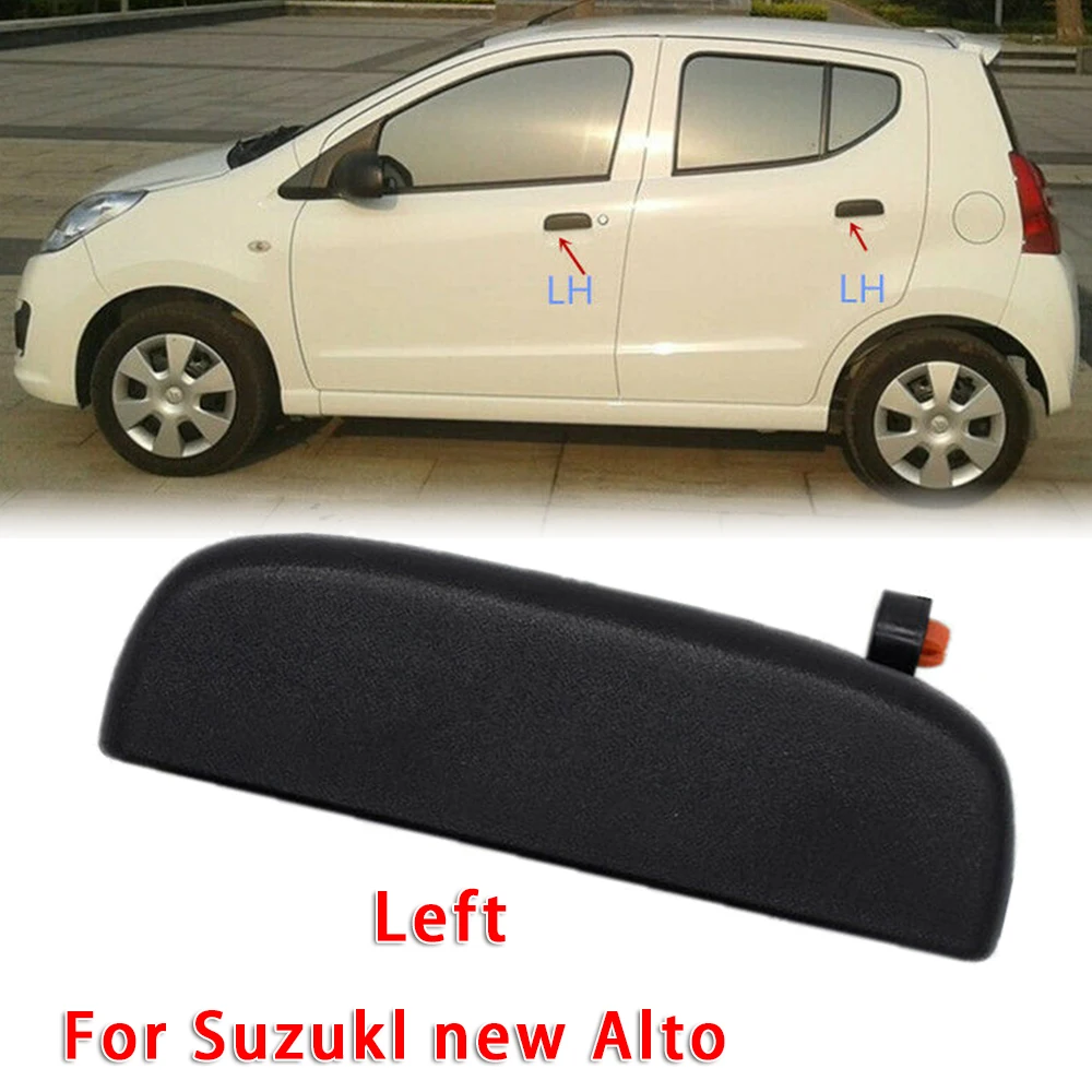 

Black Car Front And Rear Exterior Door Handles Outer Door Handle For Suzuki New Alto 15x4.4cm As Replacement, Easy To Install.