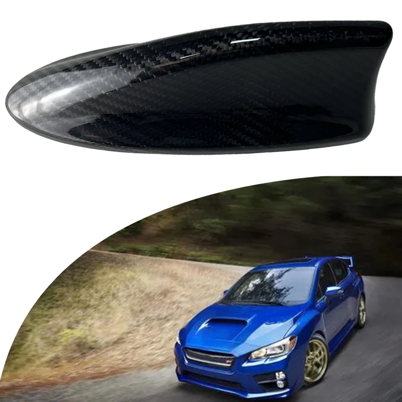 Автомобильный черный настоящий углеродное волокно декоративная крышка антенны