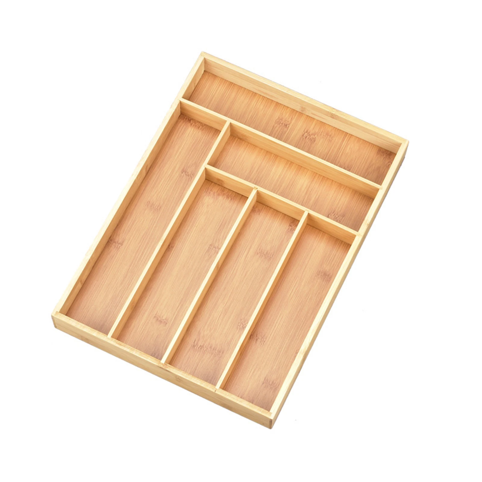 

Bamboo Cutlery And Knives Tool Tray With 6 Compartments Perfect Kitchen Drawer Organizer For Silverware