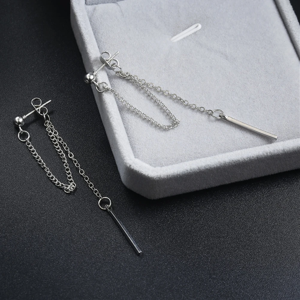 Punk Cool Tassel Chain Earrings For Women Girls Korean Style Wedding Vintage Hip Hop Ear Hanging Jewelry Accessories Party Gift