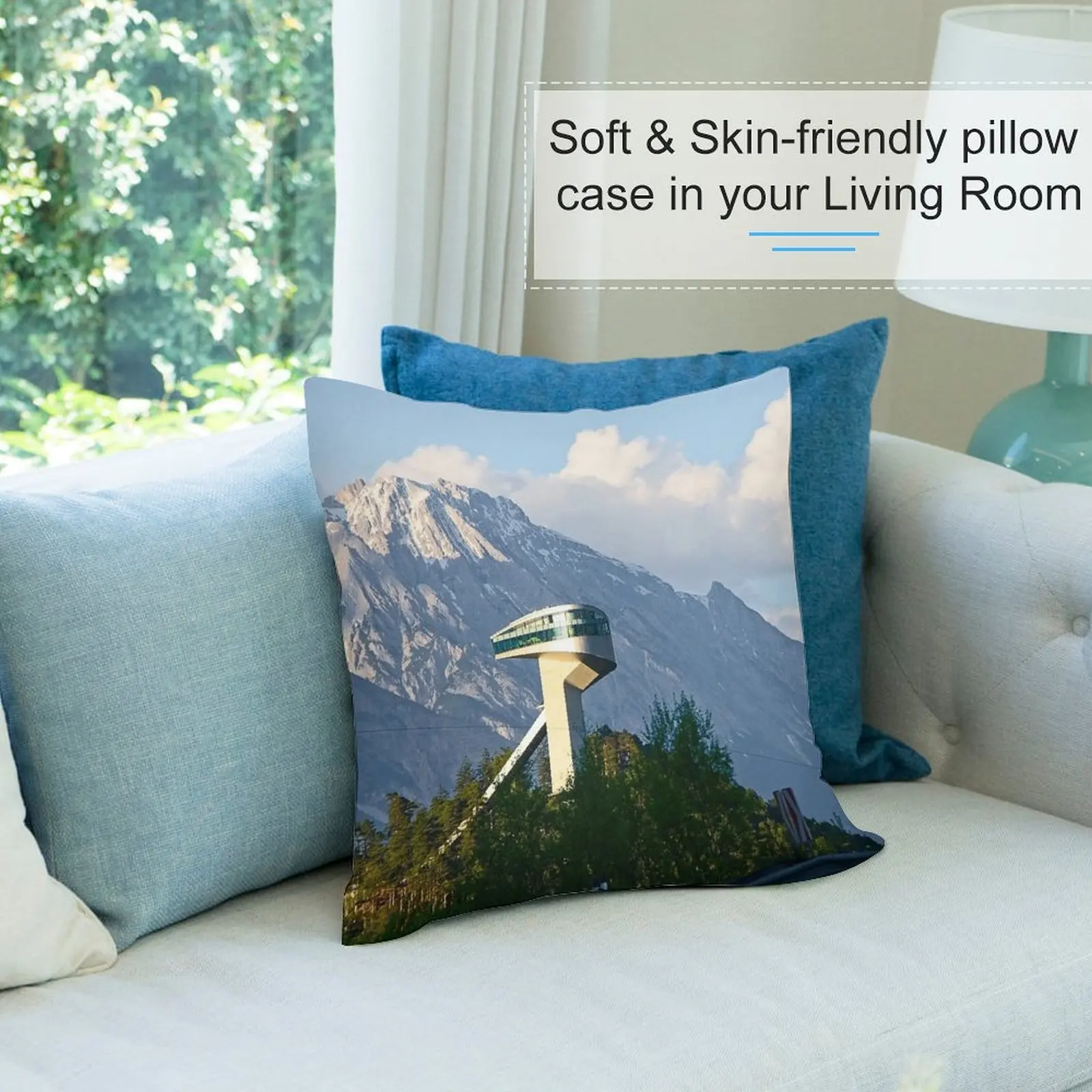 Декоративная Подушка-наволочка в стиле Скакалка-башня Инсбруке