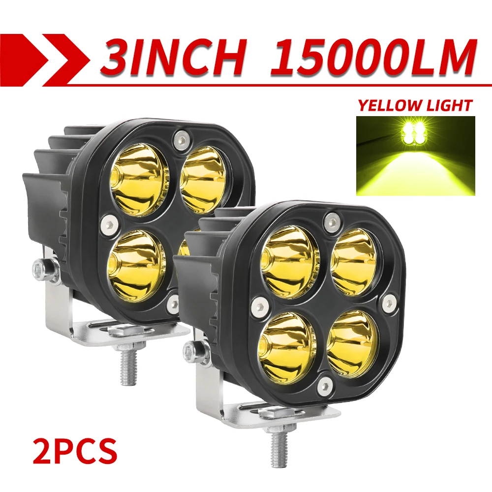 

CO светильник 3 "светодиодный рабочий светильник s для автомобилей Мотоцикл Led бар противотуманный светильник s 15000LM Точечный светильник DRL Pod лампы для авто 4x4 внедорожный ATV 12V