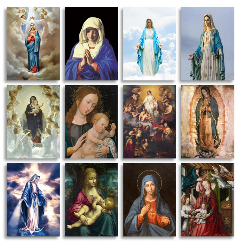 

Virgin Mary of Guadalupe, Mexico Canvas painting Virgin Mary wall art posters and prints decorate murals for Catholic churches