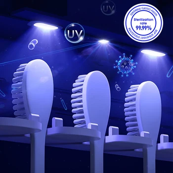 UV Toothbrush Holder Automatic Sterilizer Toothpaste Squeezer Dispenser Intelligent LED Displayed 3