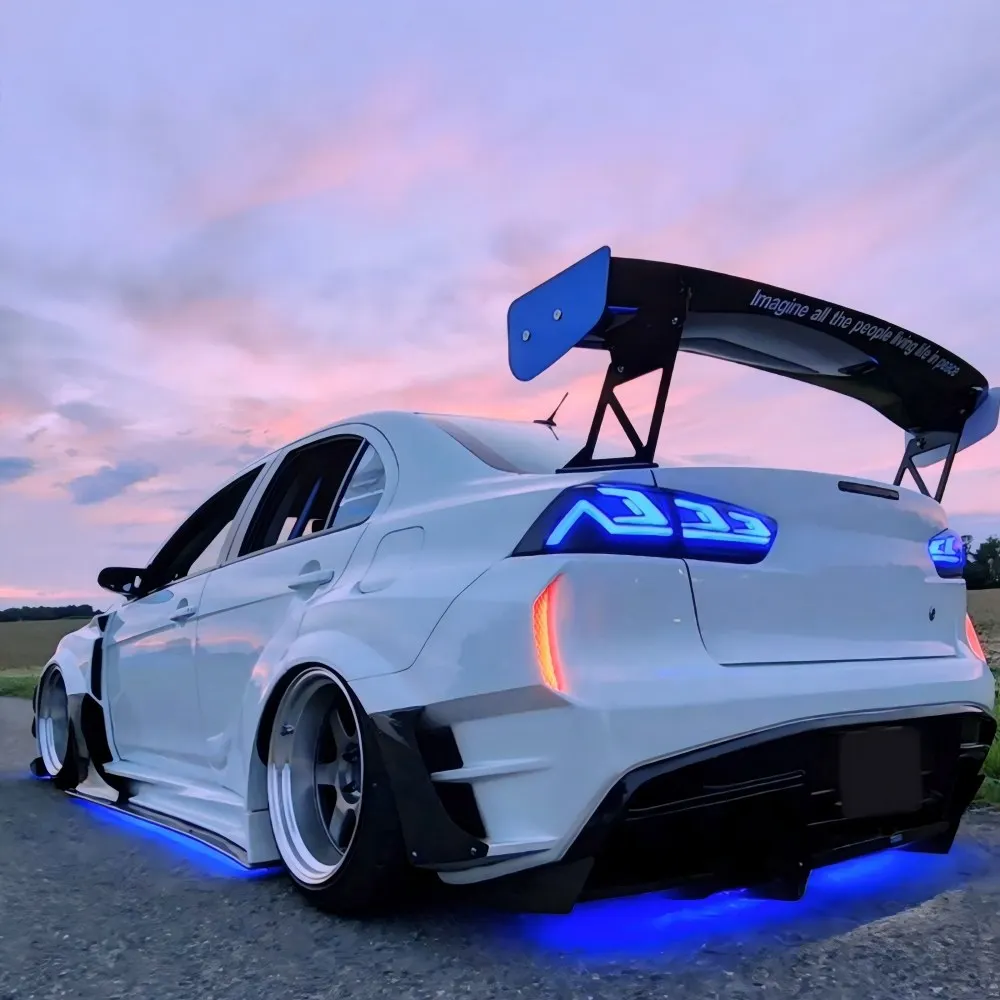 Светодиодные RGB задние фонари для Mitsubishi Lancer и EVO X 2008-2020 с динамической последовательной анимацией при запуске (art.: 3920dc775dff9) - 3920dc775dff9