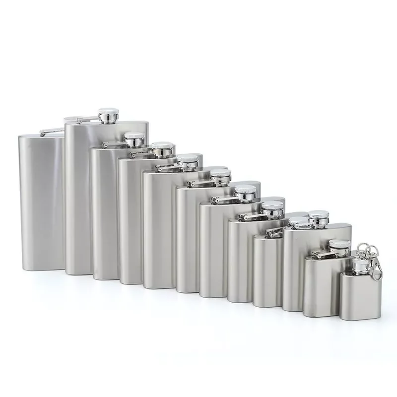 

2022New Stainless Steel Hip Flask with Funnel Pocket Hip Flask Alcohol Whiskey Hip Flask Screw Cap Portable Drinkware Barware
