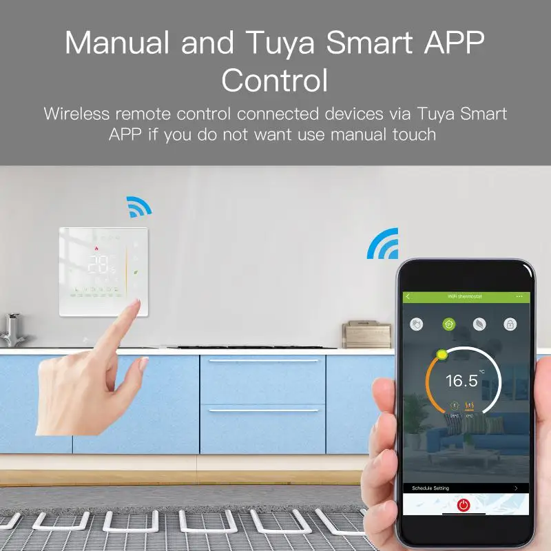 

Wifi Smart Thermostat App Remote Contro Temperature Controller Smar Thome Temperature Control Panel Switch Wireless Tuya