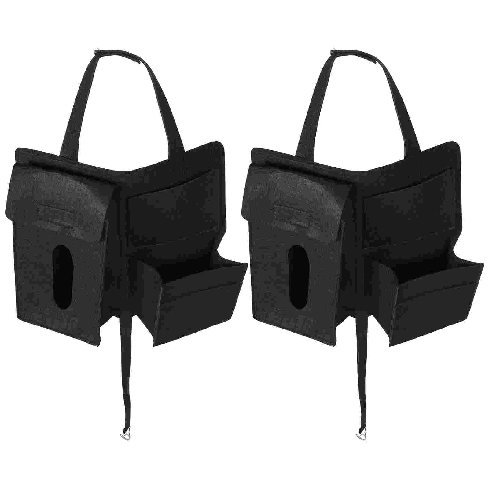 

2 Pcs Car Seat Bag Mesh Organizer Bags Backseat Storage Pockets Felt Auto Seats Pouch Hanging