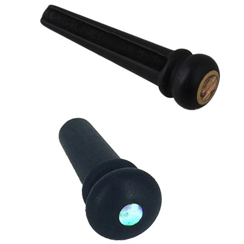 6X черные булавки для моста гитары концевые из черного дерева Abanlone Dot (черные) и 6