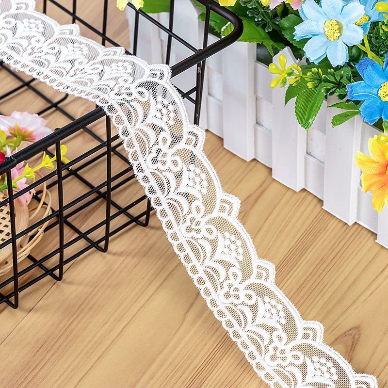 Отделка из кружевной ткани для DIY декоративная вышивка лента шитья свадебного