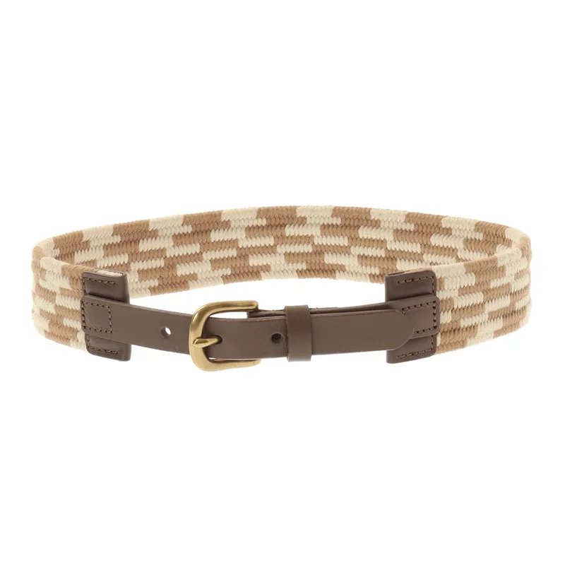 

Women's New Waist Knitted Belt Contrast Color with Simple Retro Waistband for Ladies