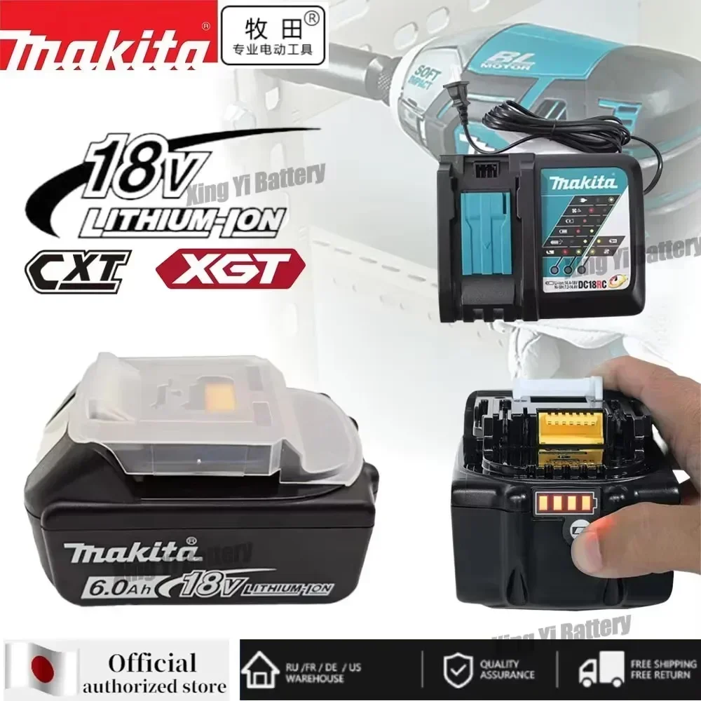 Оригинальный аккумулятор Makita BL1860 BL1850B BL1850 BL1840 BL1830 для отвертки и зарядное