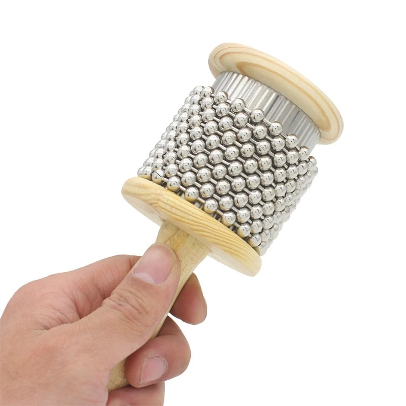 Деревянная кабаса игрушка-ручка со стальным шариком портативные детские