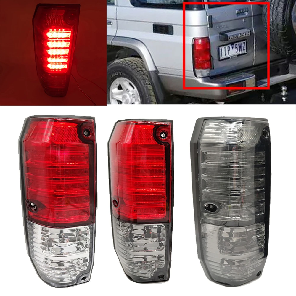 Фото Автомобильный задний светодиодный задний фонарь стоп-сигнала для Toyota Prado Land Cruiser LC76 LC77 4500 LJ77 RJ77 FZJ76 GRJ76 Только для 5-дверных светодиодных фонарей №1