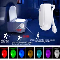 6pcs lot 8 colors waterproof toilet led wc toilet lamps luminaria bedside backlight smart pir motion sensor toilet night light