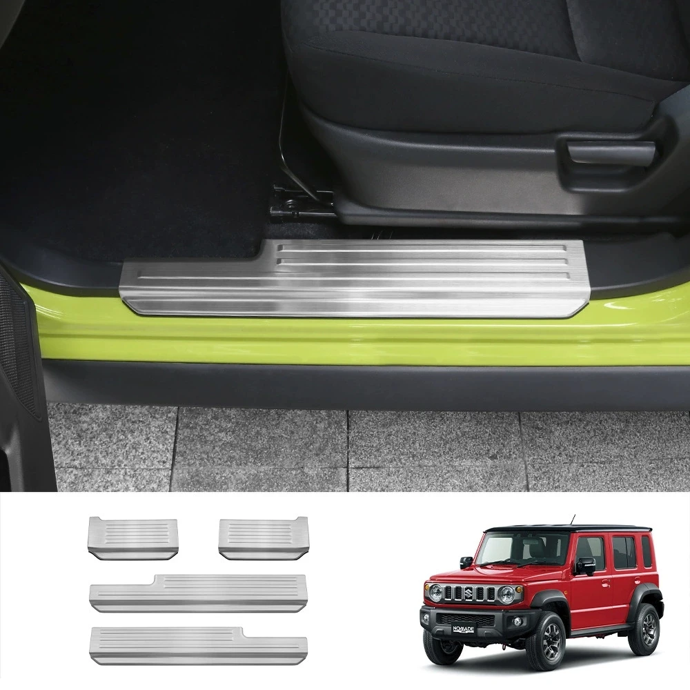 

Для Suzuki Jimny JC74 2025 2026, автомобильная накладка из нержавеющей стали, защита порогов, накладки на пороги, автомобильные аксессуары