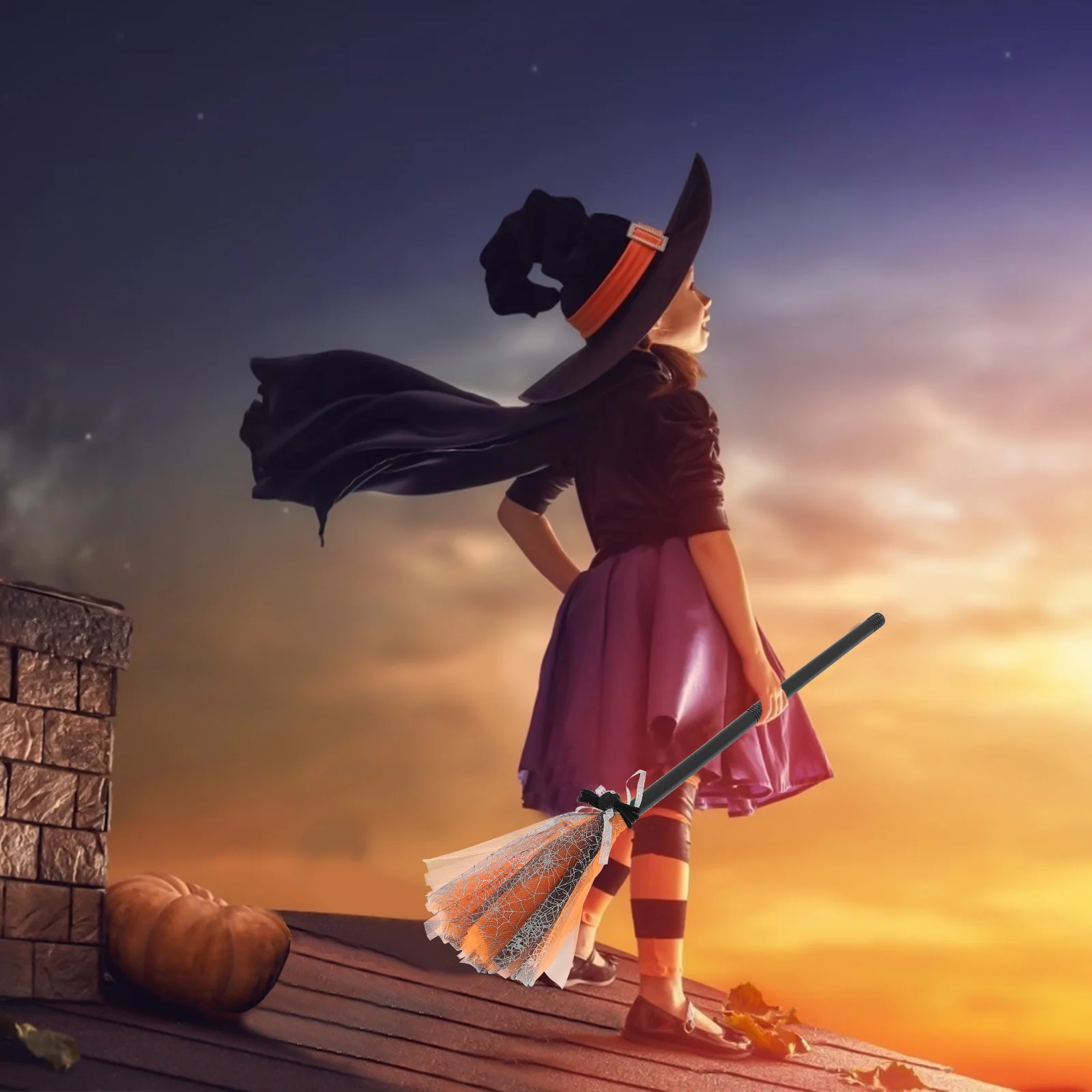 Метла ведьма волшебник игрушка ткань Хэллоуин ведьмы метла косплей ребенок