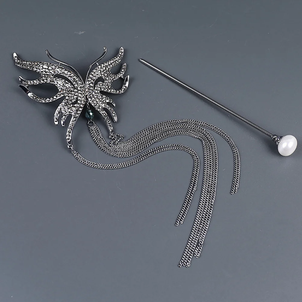 Простая заколка для волос с жемчугом и бабочкой женские заколки из сплава Deyer