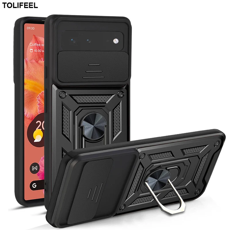 Слайд-камера чехол для объектива Google Pixel 6 Pro противоударный бронированный задняя