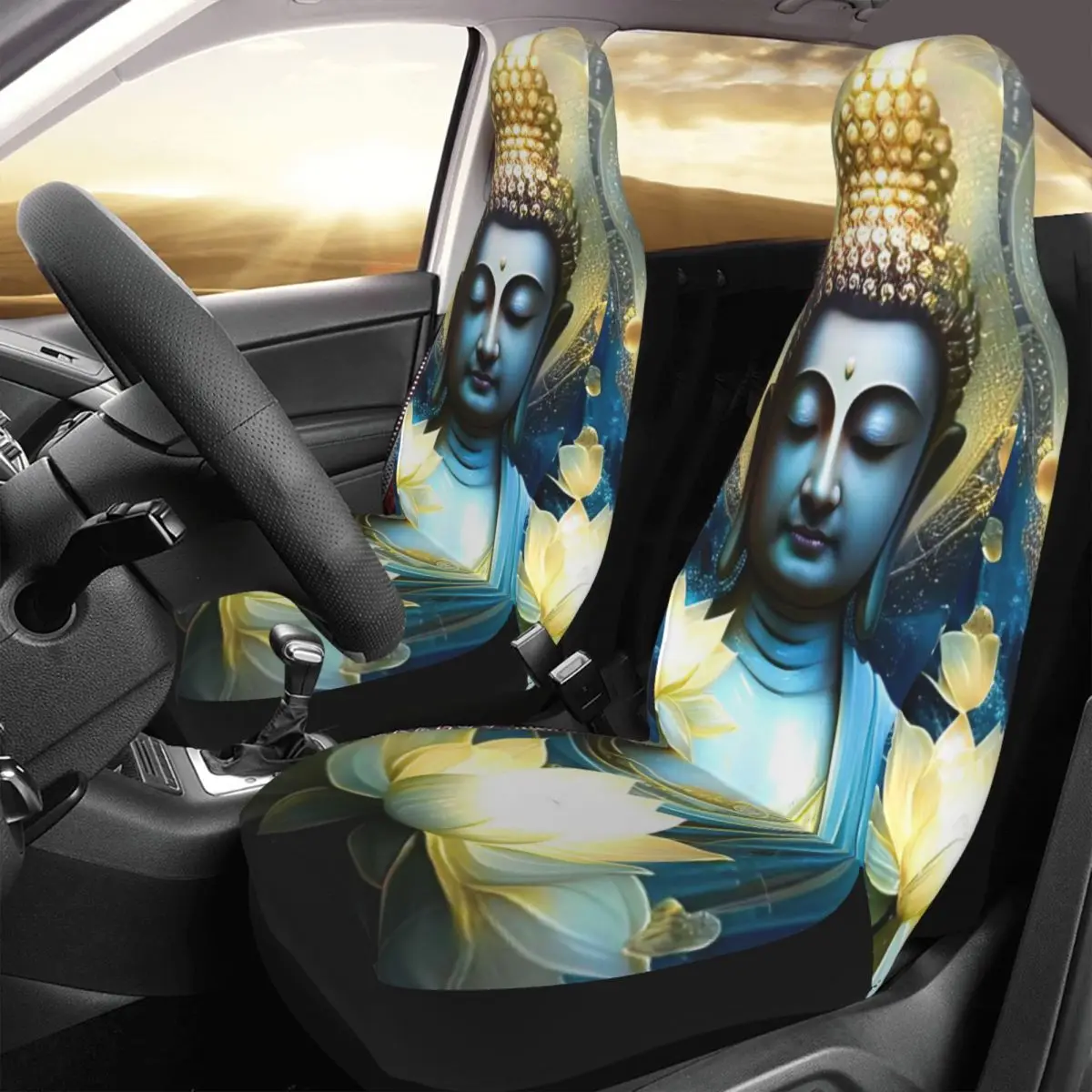Чехол на сиденье автомобиля с принтом Будды