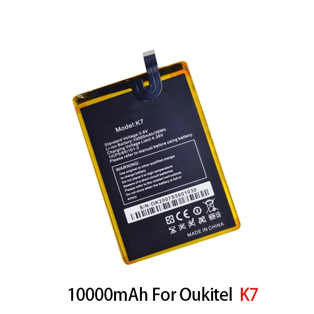 battery For Oukitel K3 K3plus K5 K6 K7 K10 K4000 K5000 K6000 K8000 K10000 Pro plus max High Quality Bateria Li-Polymer Batterie |