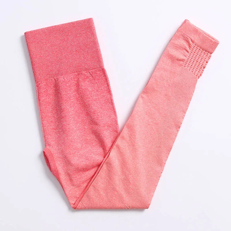 Gradient High Waist Leggings Women Fitness Yoga Pants Seamless Scrunch Butt Sportswear High Waist Workout Tights Yoga Leggings