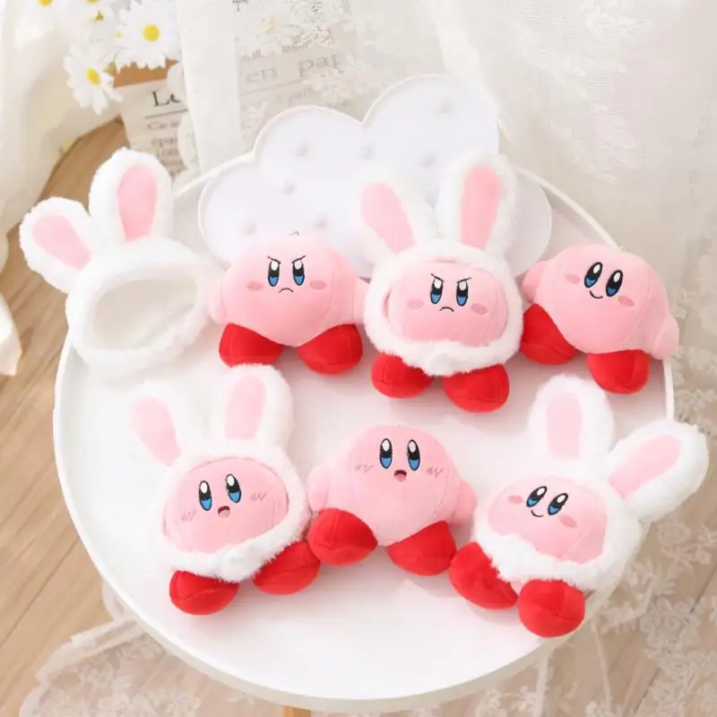 

В наличии 10 см Kawaii Kirby Мультяшные милые плюшевые игрушки куклы сумка подвеска украшение подарки на день рождения