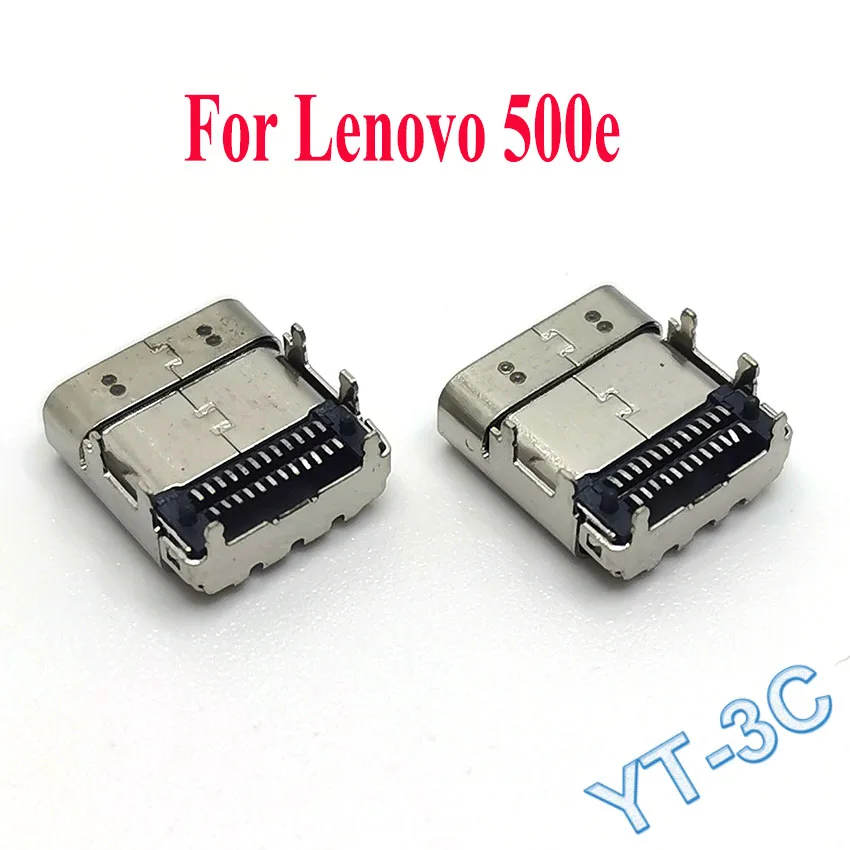 Puerto de carga USB tipo C, Conector de enchufe DC para Lenovo 500E 2nd Gen 81MC 81MB Chromebook 100e 81ER 300E, 2 uds.
