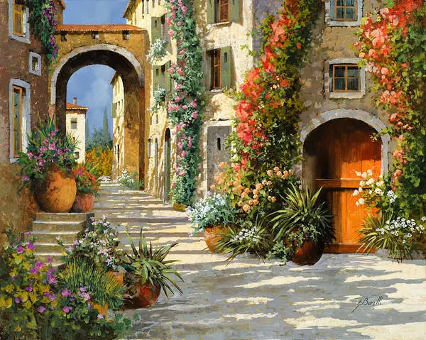 

La Porta Rossa Sulla Salita Poster Printed Canvas Posters Wall Art Home Office Decor