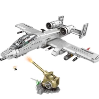 a 10 thunderbolt ii warthog diecast airplane military plane model army building block world war 2 brick toy for collection