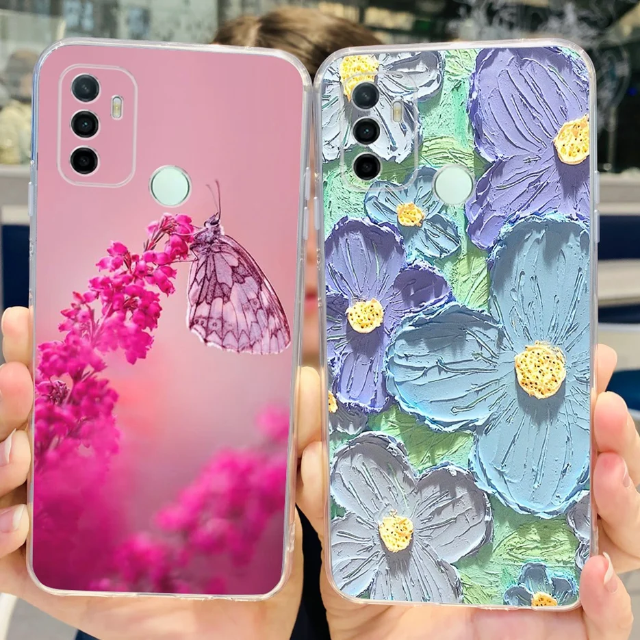 Для Oppo A53 чехол A53s CPH2139 стильная окрашенная Обложка Прозрачная силиконовая