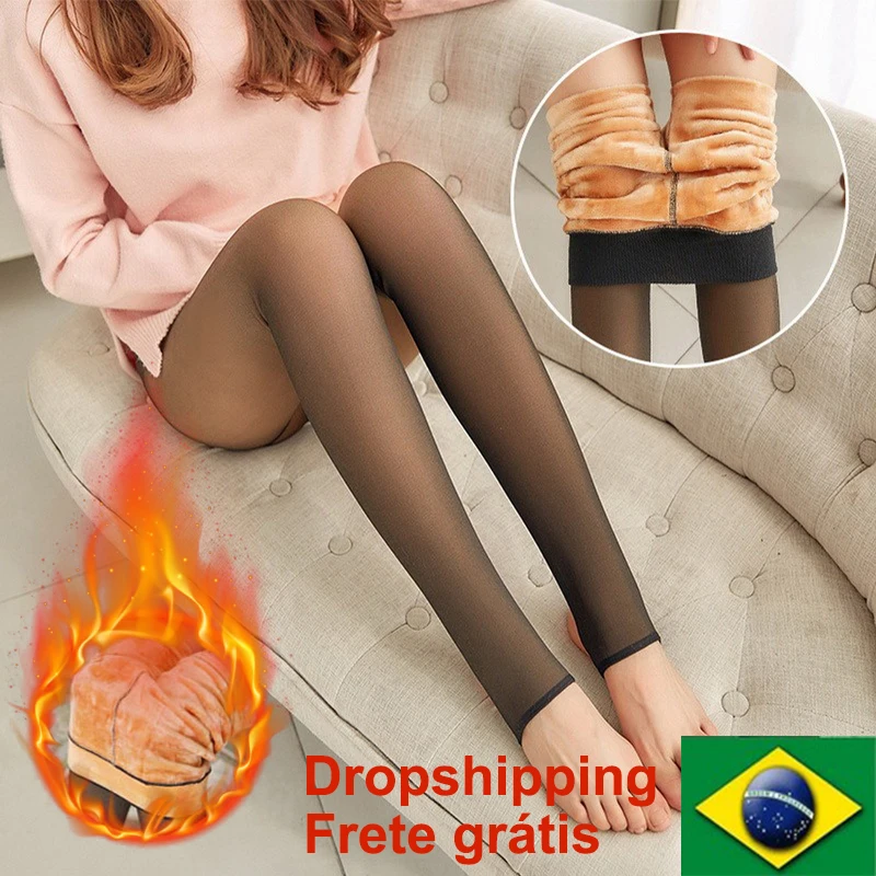 Зимние женские носки-брюки термопрозрачные колготки теплые трусики с эффектом