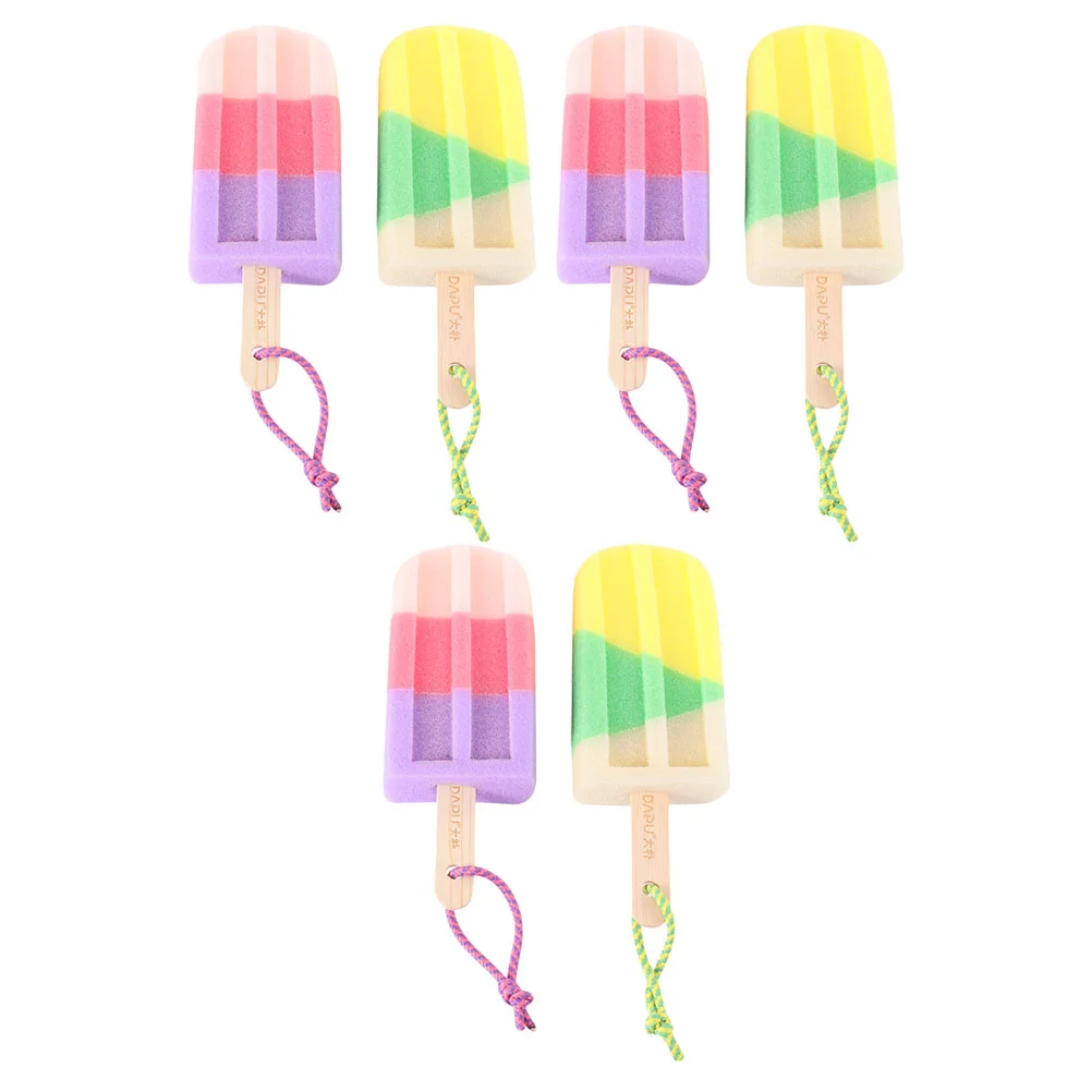 

Sponge Shower Bath Body Scrubber Loofah Exfoliating Pouf Brush Ice Cream Shaped Wash Sponges Skin Kids Soft Baby Ballbathing