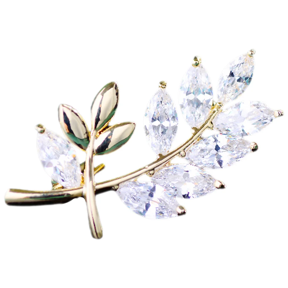 

Double Leaf Branch Brooch Bouquet Safety Clothes Women Fashion Birthday Decorative Personalized Jewelry Hats Brooches