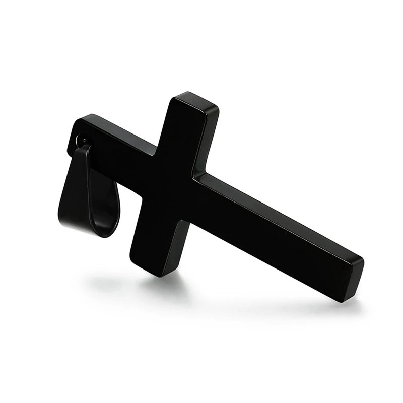 Ожерелье мужское из нержавеющей стали с черной цепочкой 60 см