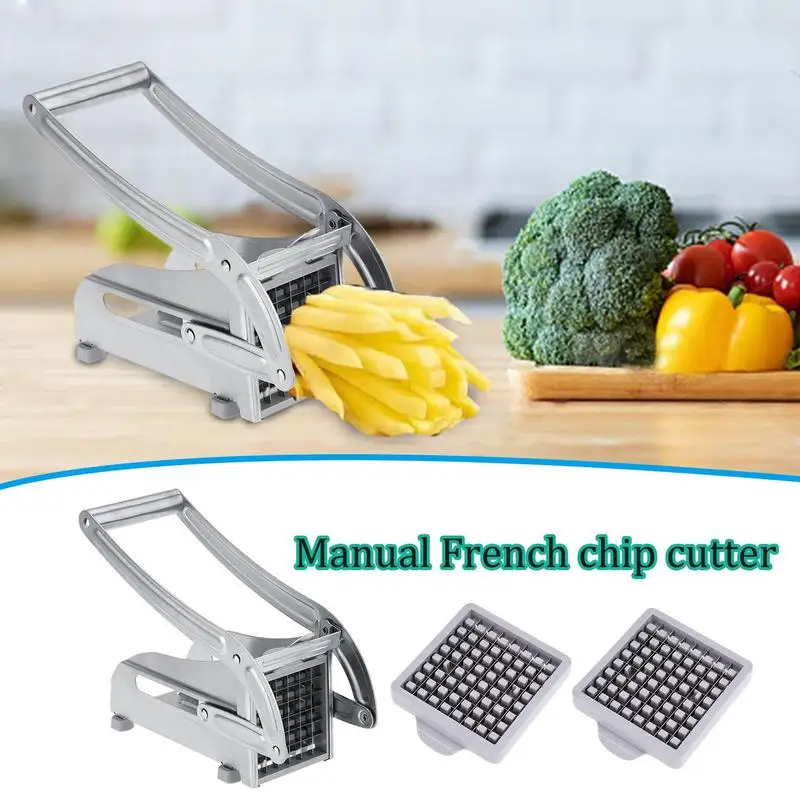 

Potato Slicer Fry Cutter Kitchen Manual Cutter Stainless Steel French Fries Slicer Potato Chips Cutter Chopper Chips Maker tool