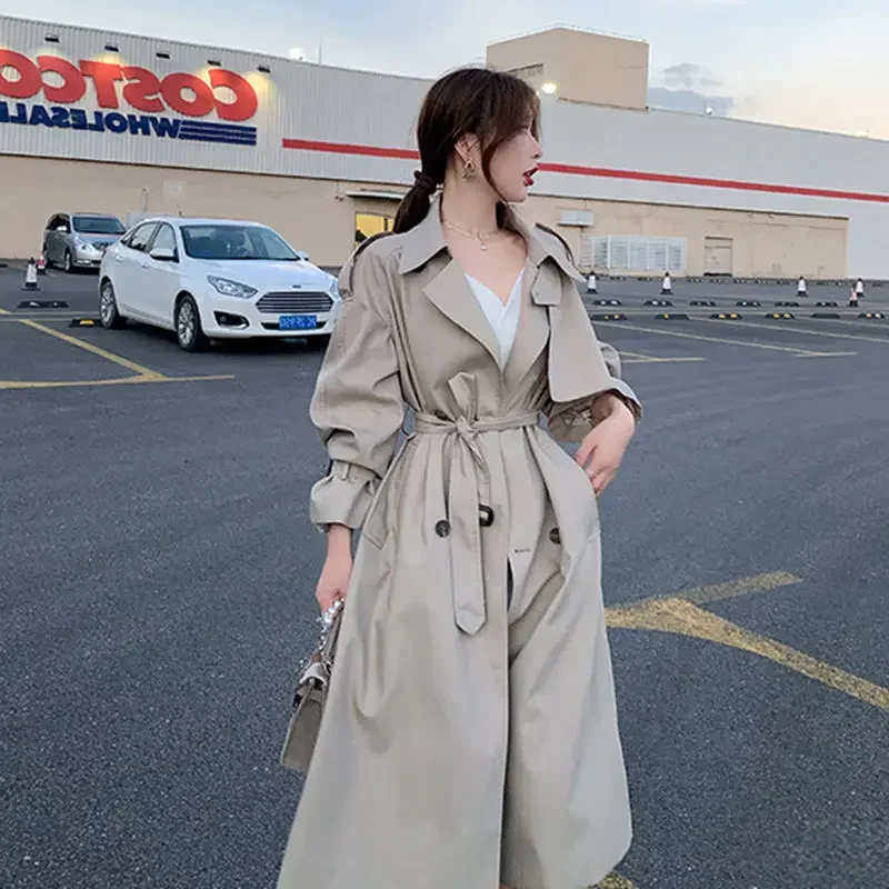 2024 ранняя весна-осень новое пальто средней длины женская стильная эстетичная