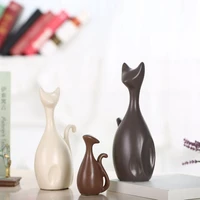 simple modern image drawing decorative crafts hotel decorations happy cat family high end ceramic ornaments