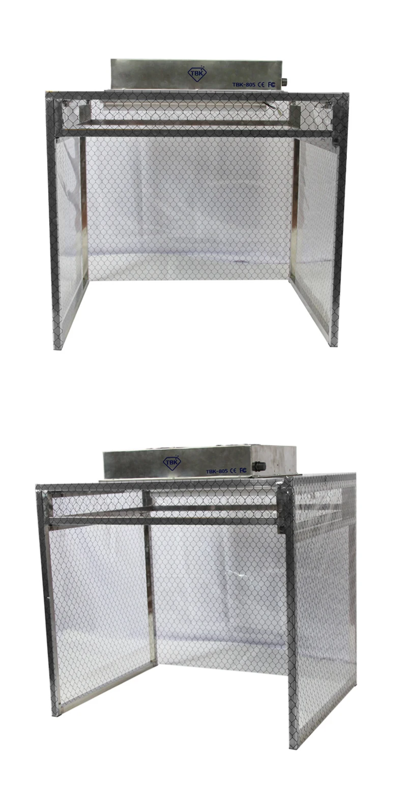 Верстак для удаления пыли с мобильного телефона TBK 805 оборудованный занавеской ESD