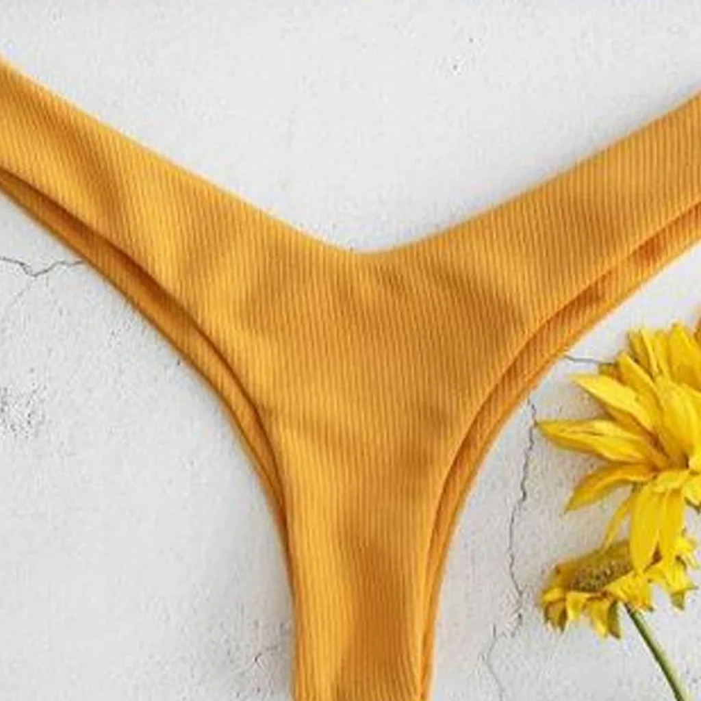 

Женский пляжный купальник с открытыми плечами, пляжная одежда, однотонный сексуальный комплект, Бандажное бикини, купальники танкини, брил...