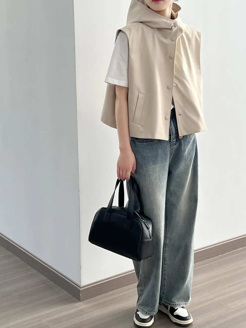 Женский Повседневный жилет VOLALO безрукавка с капюшоном корейский стиль куртка