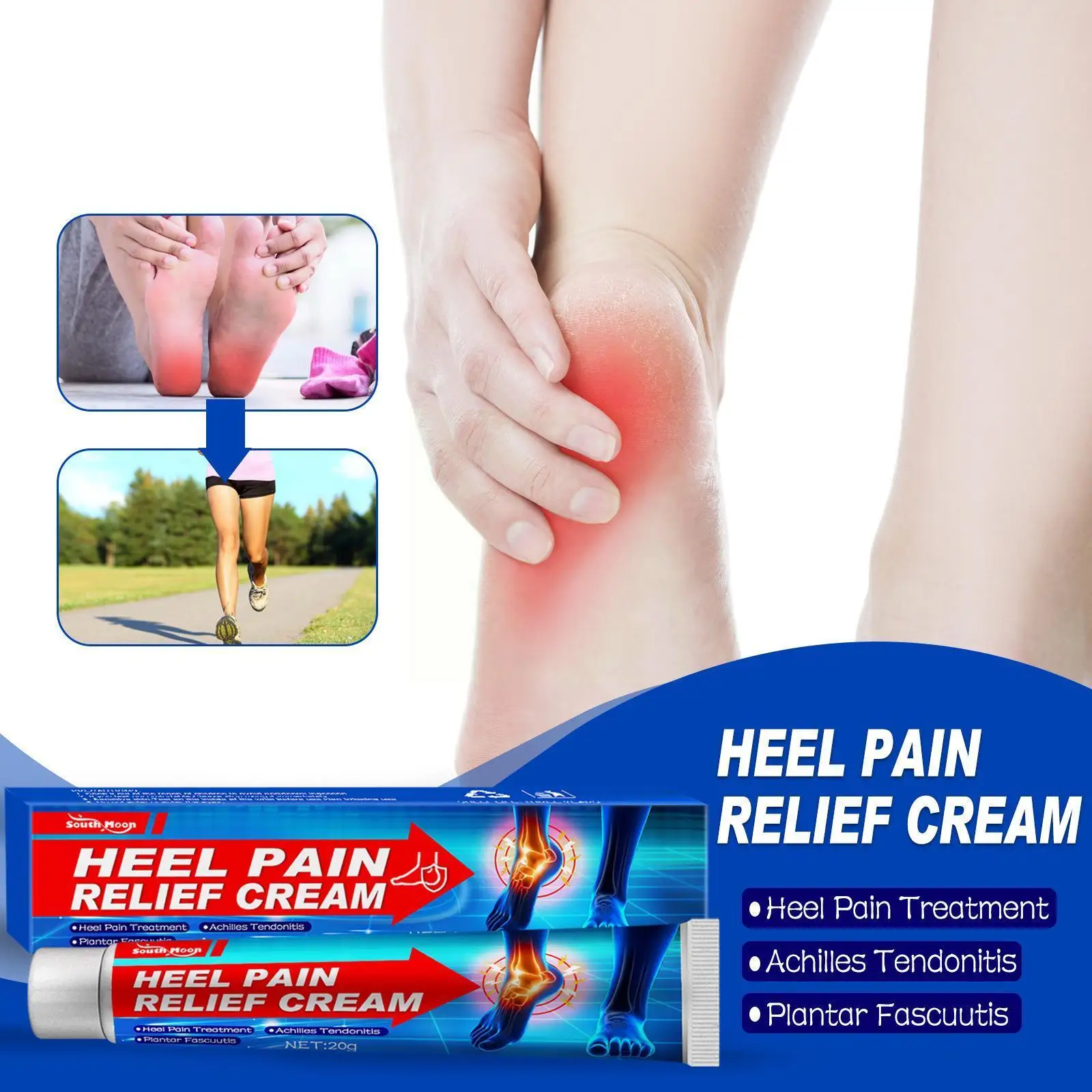 

1 шт., крем для снятия боли в стопах