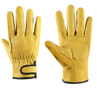 work gloves leather workers work welding safety protection garden sports motorcycle driver wear resistant gloves average code