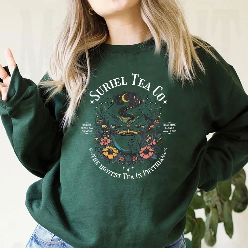 Свитшот Suriel Tea Co чайная рубашка ACOTAR толстовка Velaris Сара J Maas дворец шипов и роз SJM