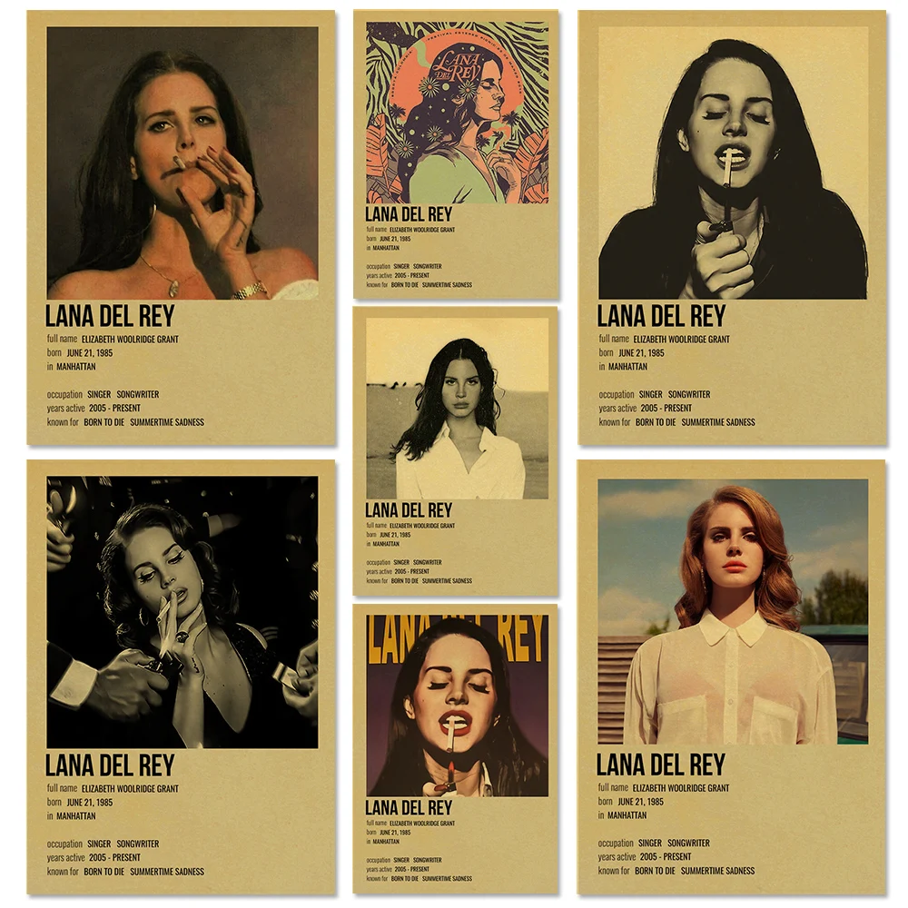 Популярный постер-певица Лана Дель Рей домашний декор для кабинета спальни бара