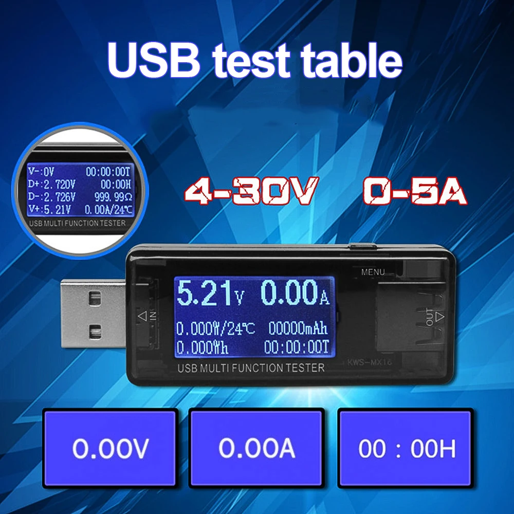 

USB DC4V-30V цифровой вольтметр амперметр многофункциональный детектор для зарядки телефона протектор ток и напряжение тест инструменты