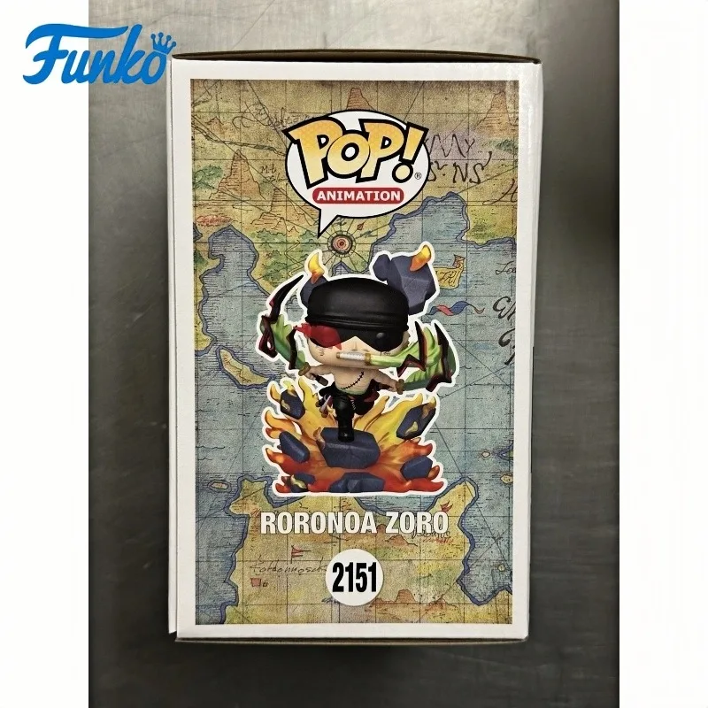 Фото Оригинальная коллекционная фигурка Funko Pop One Piece Roronoa Zoro 2151, игрушки для мальчиков и девочек, подарок, коллекционная модель, украшение №3